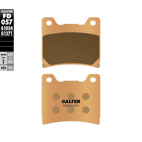 BRAKE PADS SINTERED FD057G1371 Yamaha XVS11 V-Star 1100 Custom 99-08 Yamaha XVS11A V-Star 1100 Classic 99-08 Yamaha XVS11AT V-Star 1100 Silverado 02-08 Yamaha VMX1200 V-Max 85-07 Yamaha YZF600R 96-07 Yamaha FZR600R 89-99 Yamaha XV1100 Virag