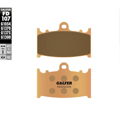 BRAKE PADS SINTERED FD107G1370 Kawasaki KLZ1000 Versys 15-16 Suzuki GSX1250FA 11-12 Kawasaki VN1700 Vulcan 1700 Voyager 09-20 Kawasaki VN2000F Vulcan 2000 Classic LT 04-10 Kawasaki ZX600 Ninja ZX-6R 96-97 Kawasaki VN2000A Vulcan 2000 04-09
