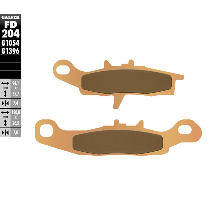 BRAKE PADS SINTERED FD204G1396