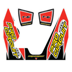 T-6 WRAP/END CAP DECAL YZ450F REPLACEMENT MUFFLER STICKERS   -