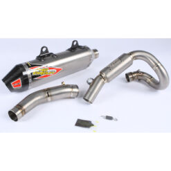 TI-6 PRO DUAL EXHAUST SYSTEM W/CARBON END CAPS Honda CRF250R 2014