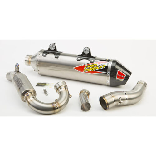 TI-6 TITANIUM EXHAUST SYSTEM W/CARBON END CAP KTM 450 SX-F Factory Edition 15-15 Husqvarna FC 450 16-16 KTM 450 SX-F 16-16 KTM 450 XC-F 16-16