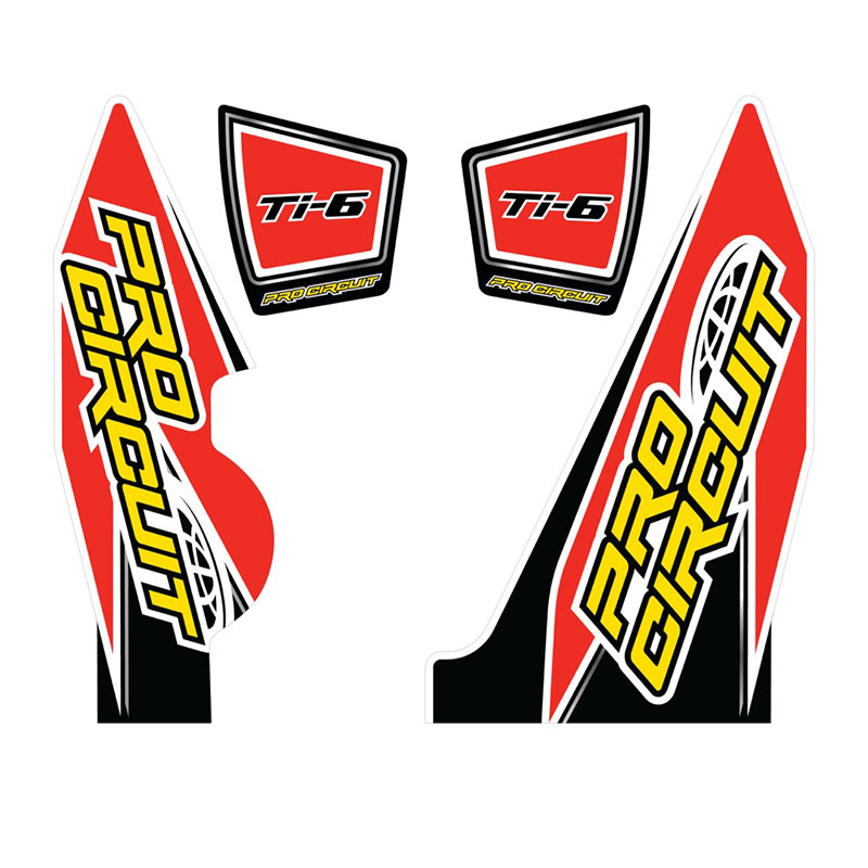 TI-6 WRAP/END CAP DECAL YZ250F REPLACEMENT MUFFLER STICKERS