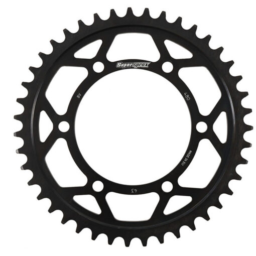 REAR EDGE SPROCKET STEEL 43T-525 BLK SUZ/ Yamaha Suzuki FZ-07 GSX-S1000 GSX-S750 FJ-09 XSR900 FZ-10 FZ-09 GSX-R600 GSX-R750 YZF-R6 GSX-R1000 MT-07 MT-09 XSR700 2006-2018