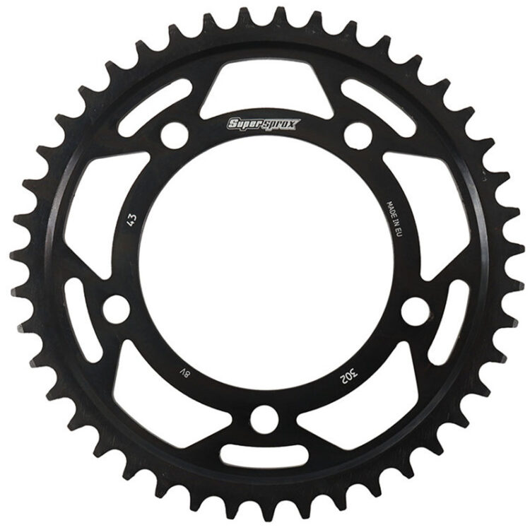 REAR EDGE SPROCKET STEEL 43T-530 BLK  Honda CB1100 CB900F 919 VTR1000 Super Hawk CBR1100XX Super Blackbird CBR900RR CBR600F F3 CBR600F F2 1991-2014