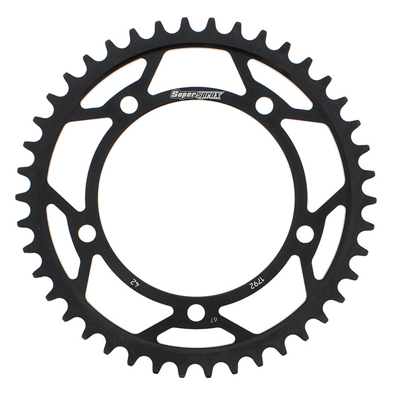 REAR SPROCKET STEEL 42T-525 BLK /TRI Triumph Suzuki Bonneville 865 Bonneville T100 800 Speedmaster 800 DL1000 V-Strom Adventure ABS DL1000 V-Strom DL650 V-Strom DL650A V-Strom ABS GSX-R600 GSX-R750 America 800 Thruxton 865 Speed Four 600 I.E. Daytona 650 Daytona 600R TT600 I.E. Bonneville T100 865 Scrambler 865 2000-2016