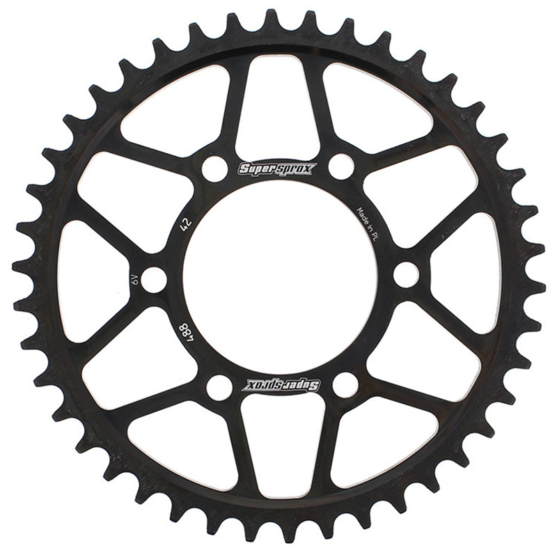 REAR SPROCKET STEEL 42T-530 BLK  Kawasaki KTM Husqvarna ZRX1200 ZX1200 Ninja ZX-12R ZZ-R 1200 ZX750 Ninja ZX-7R ZX900 Ninja ZX-9R ZX750 Ninja ZX-7 65 SX TC 65 1991-2022