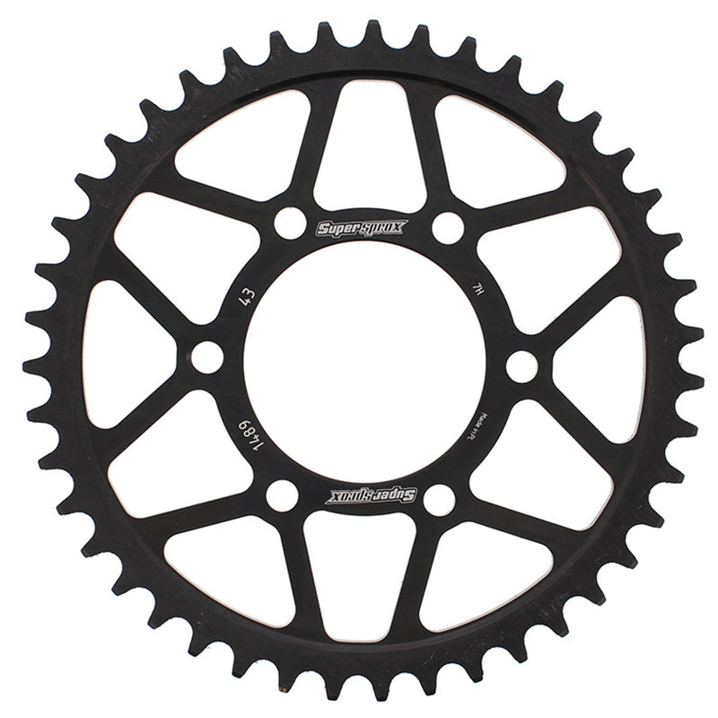 REAR SPROCKET STEEL 43T-525 BLK Kawasaki KLZ1000 Versys ZX1000 Ninja 1000 Z1000 Ninja ZX-10R ZX600 Ninja ZX-6R ZX600 ZZ-R 600 ZX750 Ninja ZX-7R ZX900 Ninja ZX-9R KLZ1000 Versys LT 1996-2017