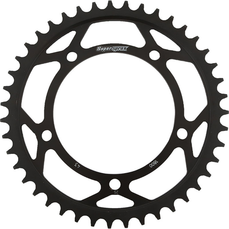 REAR SPROCKET STEEL 43T-530 BLK /TRI Triumph Suzuki Daytona 955i Centennial Edition GSX-R1300 LE Hayabusa Tiger 1050 GSX1250FA GSF1250S Bandit GSF1250SA Bandit ABS GSX-R1000 GSX-R1300 Hayabusa GSX1300BK B-King SV1000 Tiger 955 I.E. Daytona 955i Sprint Rs 955 I.E SV1000S 2000-2016