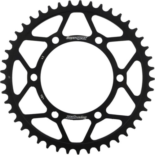 REAR SPROCKET STEEL 45T-520 BLK KAW Yamaha Kawasaki KTM Husqvarna YZF-R3 EX300F Ninja 300 EX250F Ninja 250R EX500 Ninja 500R EX500 Ninja 500 ZR550 Zephyr 65 SX TC 65 1988-2022