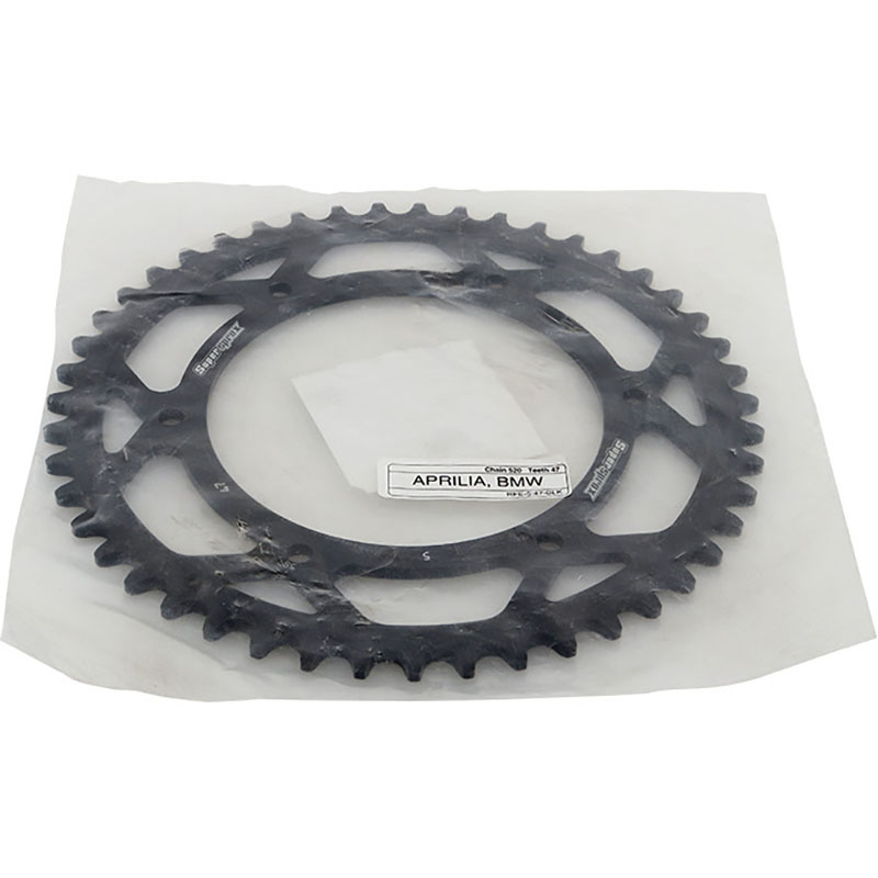 REAR SPROCKET STEEL 47T-520 BLK APR/BMW - Image 2