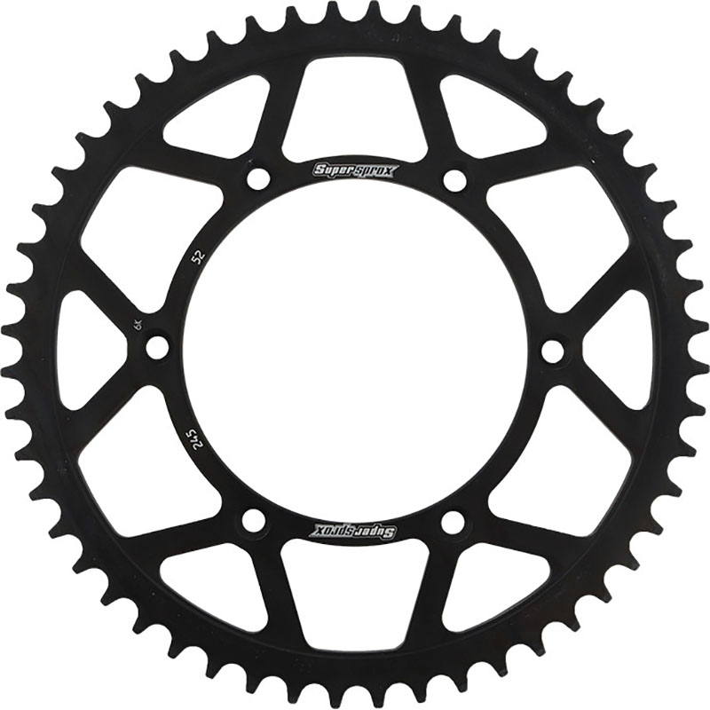 REAR SPROCKET STEEL 52T-520 BLK Yamaha YZ250FX YZ250X YZ450FX WR426F YZ426F WR400F YZ400F WR250R YZ125 YZ250 YZ250F YZ450F TT-R230 WR250F WR450F YZ125X 1999-2022