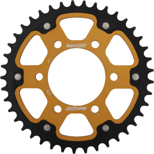 REAR STEALTH SPROCKET ALU/STL 41T-530 GLD KAW/SUZ/ Kawasaki Suzuki Yamaha ZX600 Ninja 600R GSX-R1000 FZS1000 FZ1 YZF-R1 YZF-R1 LE FZS600 FZ6 1985-2016