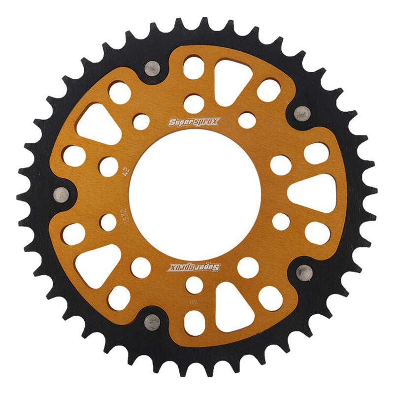 REAR STEALTH SPROCKET ALU/STL 42T-525 GLD /TRI Honda CRF1000L Africa Twin CRF1000LD Africa Twin DCT CRF1000L2 Africa Twin Adventure Sports CRF1000L2D Africa Twin Adventure Sports DCT 2016-2019