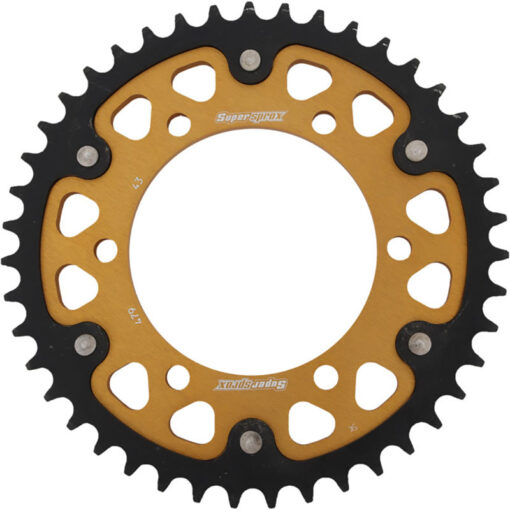 REAR STEALTH SPROCKET ALU/STL 43T-530 GLD  Kawasaki Suzuki Yamaha ZX600 Ninja 600R GSX-R1000 FZS1000 FZ1 YZF-R1 YZF-R1 LE FZS600 FZ6 1985-2016