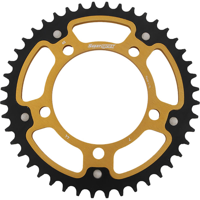REAR STEALTH SPROCKET ALU/STL 44T-525 BLK BMW