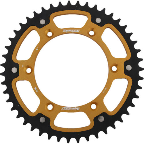 REAR STEALTH SPROCKET ALU/STL 47T-520 GLD KAW/ Suzuki RMX450Z RM-Z250 RM-Z450 DR-Z400S DR-Z400SM RM250 DR-Z250 Non CA Model DR-Z400E Non CA Model RM125 DR-Z400 DR350 DR350SE RMX250 DR250 1980-2021