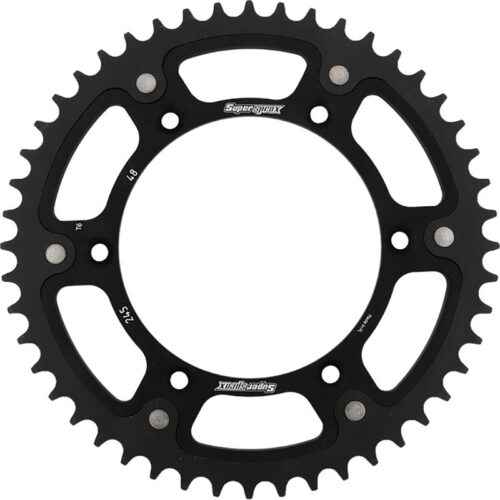 REAR STEALTH SPROCKET ALU/STL 48T-520 BLK  Yamaha YZ250FX YZ250X YZ450FX WR426F YZ426F WR400F YZ400F WR250R WR250X YZ125 YZ250 YZ250F YZ450F TT-R230 WR250F WR450F YZ125X 1999-2022