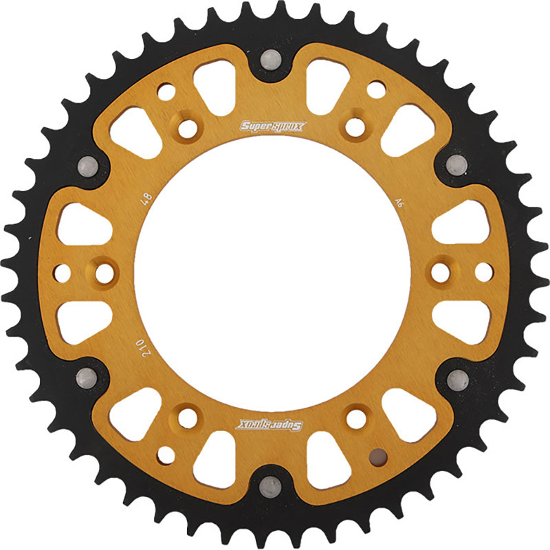 REAR STEALTH SPROCKET ALU/STL 48T-520 GLD  Honda CRF450RX CR500R CRF450R CRF250R CRF150F CRF230F CRF230L CRF230M CRF250X CRF450X CR125R CR250R XR650R XR250R XR400R CRF450R W.E. CRF250RX CRF250F 1983-2022