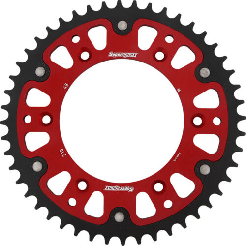 REAR STEALTH SPROCKET ALU/STL 48T-520 RED  Honda CRF450RX CR500R CRF450R CRF250R CRF150F CRF230F CRF230L CRF230M CRF250X CRF450X CR125R CR250R XR650R XR250R XR400R CRF450R W.E. CRF250RX CRF250F 1983-2022