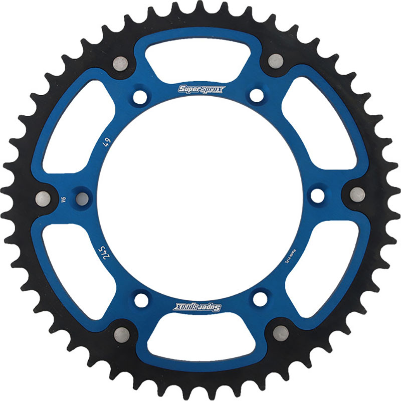 REAR STEALTH SPROCKET ALU/STL 49T-520 BLU  Yamaha YZ250FX YZ250X YZ450FX WR426F YZ426F WR400F YZ400F WR250R WR250X YZ125 YZ250 YZ250F YZ450F TT-R230 WR250F WR450F YZ125X 1999-2022