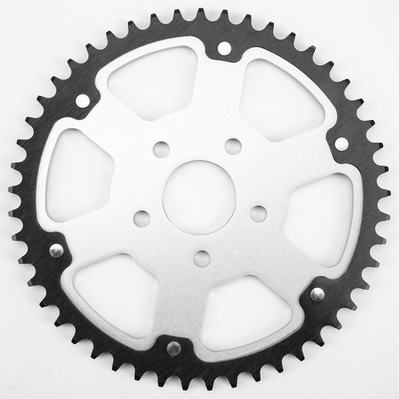 REAR STEALTH SPROCKET ALU/STL 49T-530 SLV HD