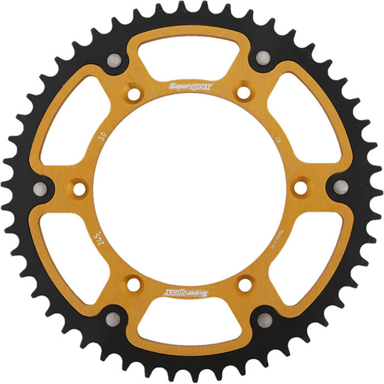 REAR STEALTH SPROCKET ALU/STL 50T-520 GLD  Yamaha YZ250FX YZ250X YZ450FX WR426F YZ426F WR400F YZ400F WR250R WR250X YZ125 YZ250 YZ250F YZ450F TT-R230 WR250F WR450F YZ125X 1999-2022