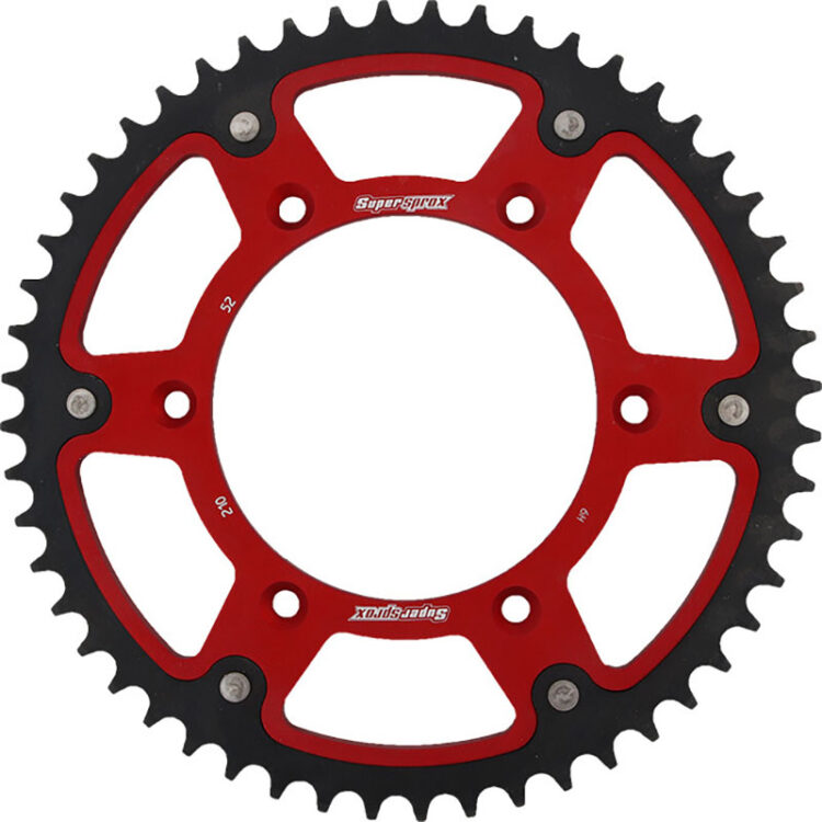 REAR STEALTH SPROCKET ALU/STL 52T-520 RED  Honda CRF450RX CR500R CRF450R CRF250R CRF150F CRF230F CRF230L CRF230M CRF250X CRF450X CR125R CR250R XR650R XR250R XR400R CRF250RL Rally CRF450R W.E. CRF250RX CRF250F 1983-2022
