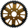 STEALTH 51T REAR SPROCKET GLD ALUM CAR  BLK STEEL TEETH