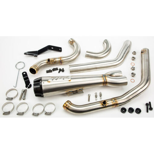 Two Brother Racing COMP S 2IN1 EXHAUST FLSB/FLHC BRUSHED W/CF END CAP