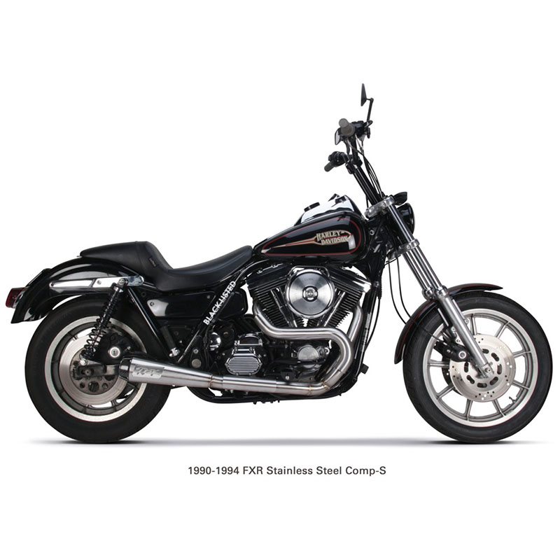 Two Brother Racing COMP S 2IN1 EXHAUST FXR BRUSHED W/CF END CAP