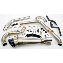 Two Brother Racing COMP S 2IN1 EXHAUST SOFTAIL W/TURNOUT BRUSHED