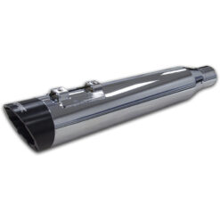 Two Brother Racing COMP S 2IN1 EXHAUST TOURING M8 CHROME W/BLACK SLASH END CAP