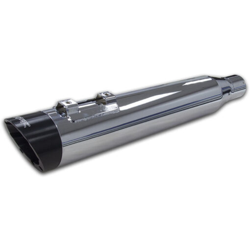 Two Brother Racing COMP S 2IN1 EXHAUST TOURING M8 CHROME W/BLACK SLASH END CAP