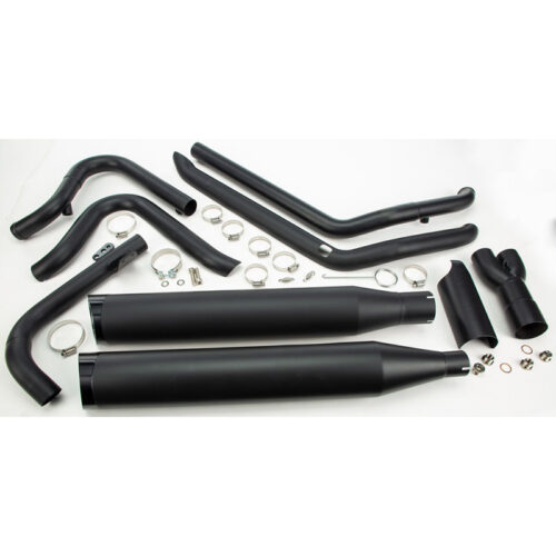 Two Brother Racing COMP S 2IN1 W/GHOST TOURING M8 BLACK W/BLACK SLASH END CAP