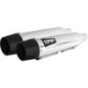 Two Brother Racing COMP S SLIP-ON DYNA/SPORTSTER CHROME W/CF END CAP