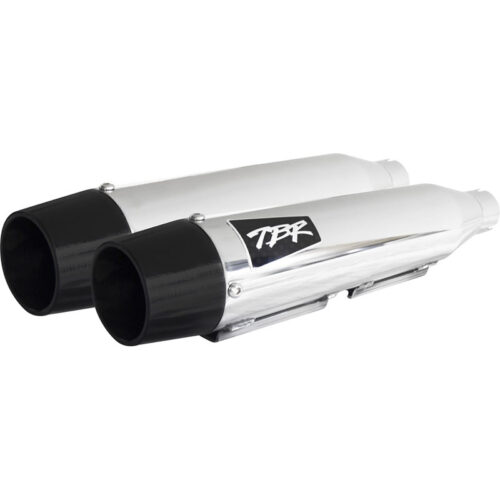 Two Brother Racing COMP S SLIP-ON DYNA/SPORTSTER CHROME W/CF END CAP