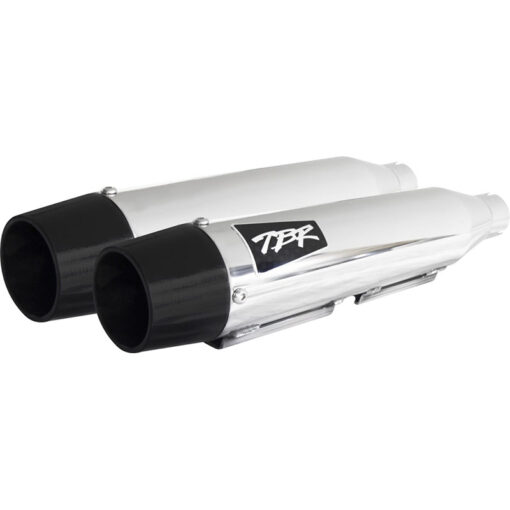 Two Brother Racing COMP S SLIP-ON DYNA/SPORTSTER CHROME W/CF END CAP