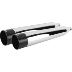 Two Brother Racing COMP S SLIP-ON TOURING M8 CHROME W/BLACK END CAP