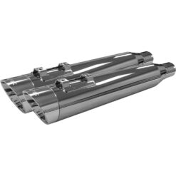 Two Brother Racing COMP S SLIP-ON TOURING M8 CHROME W/SLASH POLISHED CAP