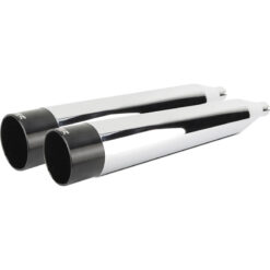Two Brother Racing COMP S SLIP-ON TOURING TC CHROME W/BLK ALUMINUM END CAP