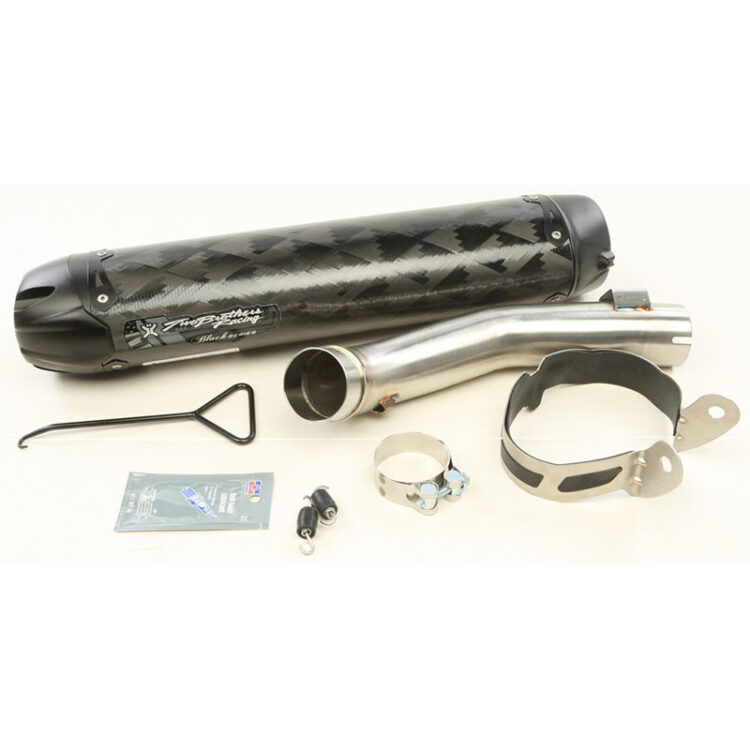 Two Brother Racing S1R BLACK SLIP-ON W/BAGS CARBON