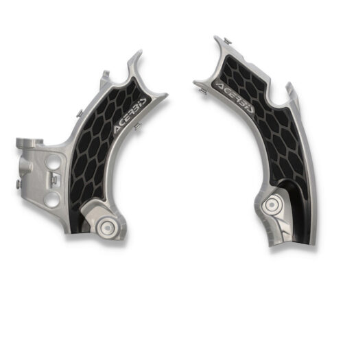 FRAME GUARDS- X-GRIP SILVER/BLACK Honda CRF450RX CRF450R 2025
