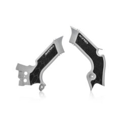 X-GRIP FRAME GUARD  SILVER/BLACK Kawasaki KX250F KX450F KX250X KX450X 2019-2024