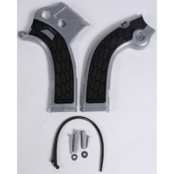 X-GRIP FRAME GUARD SILVER/BLACK Yamaha YZ250FX YZ450FX YZ250F YZ450F 2014-2019