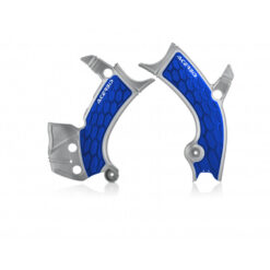 X-GRIP FRAME GUARD SILVER/BLUE Yamaha YZ450F YZ250F YZ250FX YZ450FX WR450F WR250F 2018-2024