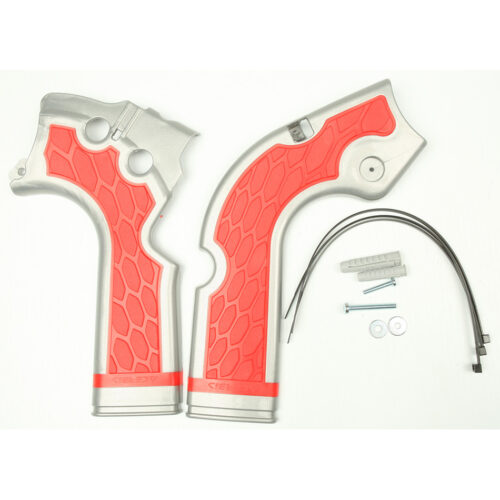 X-GRIP FRAME GUARD SILVER/RED Honda CRF450R CRF250R 2013-2017
