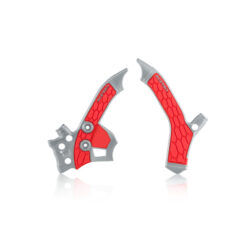 X-GRIP FRAME GUARDS SILVER/RED Honda CRF250L CRF250LA ABS CRF250RL Rally CRF250RLA Rally ABS 2013-2020