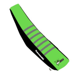 SEAT COVER BLACK/GREEN GREY RIBS KXF250/450 Kawasaki KX250F KX450F 17-19