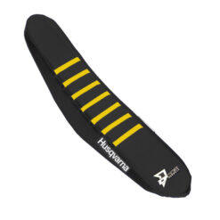 SEAT COVER BLACK W/YELLOW RIBS HUS Husqvarna TC 85 (17/14) TC 85 (19/16) 18-21